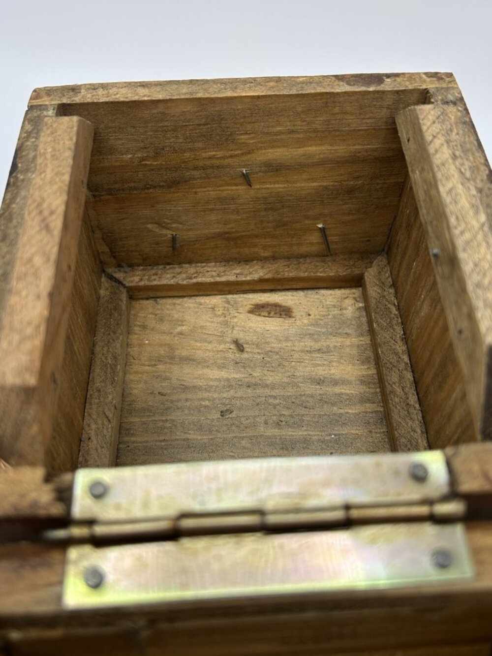 Vintage 3 Magueyes Wooden Box Chest Dome Lid Rustic Primitive Decor Jewelry Box - Picture 8 of 14